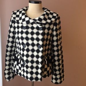 Anthropologie Elevenses Black & Cream Jacket 12